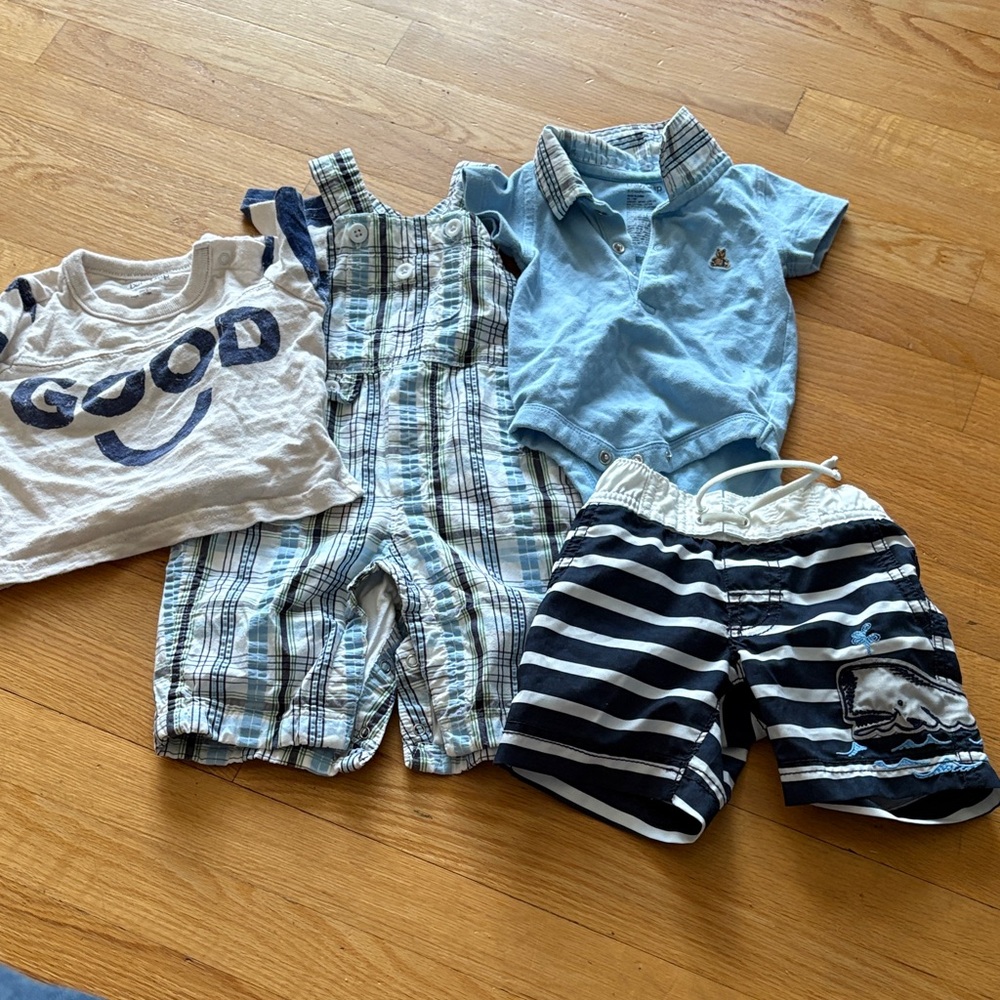 GAP Baby Boy Outfit Set - Blue, White, and Navy